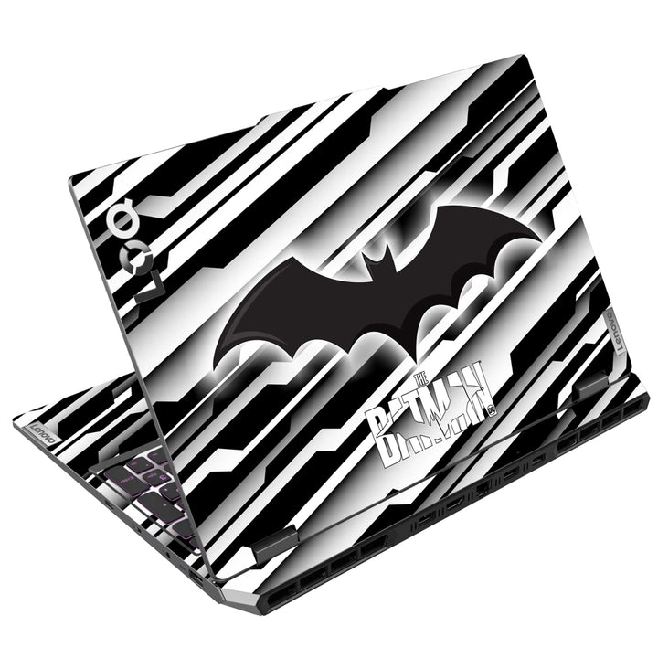 3M Material Textured Embossed Laptop Skin - Batman Logo Monochrome Abstract