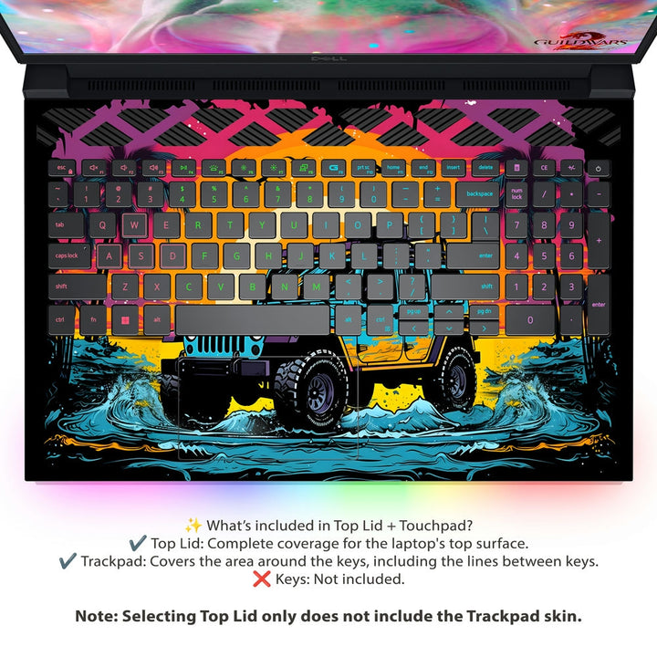 Dell Laptop Skin - Sunset Adventure Jeep