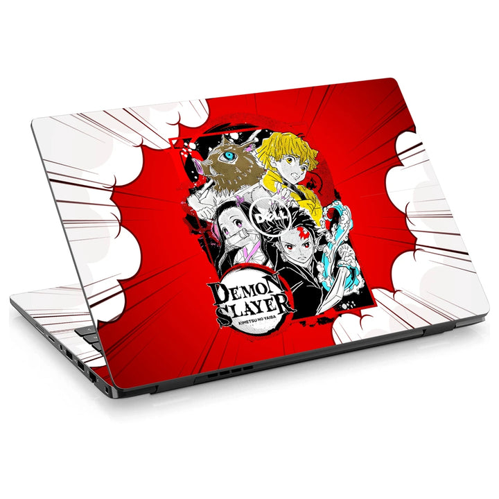 3M Material Textured Embossed Laptop Skin - Demon Slayer Main Group Water Art