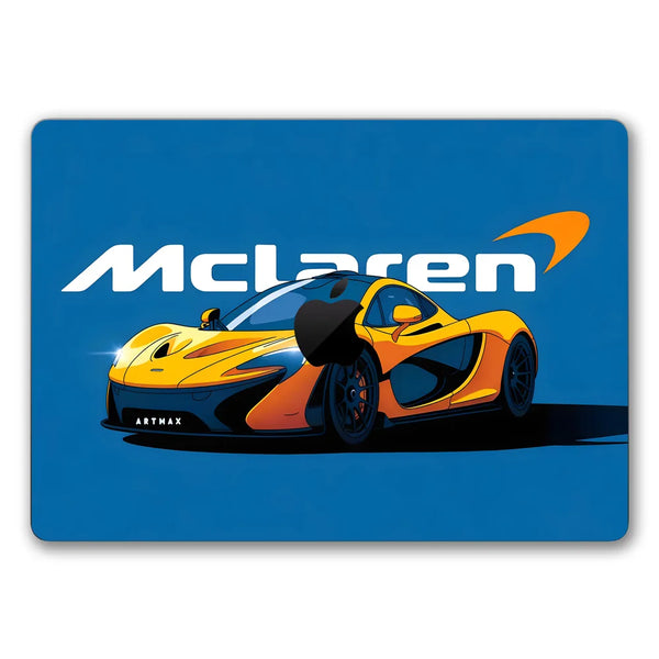 MacBook Laptop Skin - Mclaren F1 Orange Racecar Vector