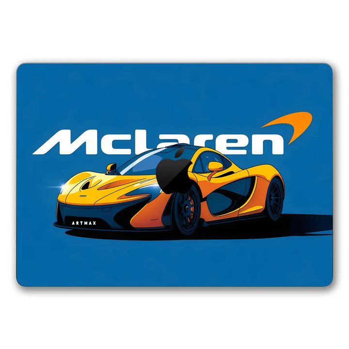 MacBook Laptop Skin - Mclaren F1 Orange Racecar Vector