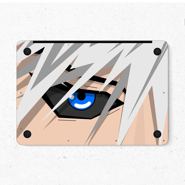 MacBook Laptop Skin - Minimalist White Hair Blue Eye