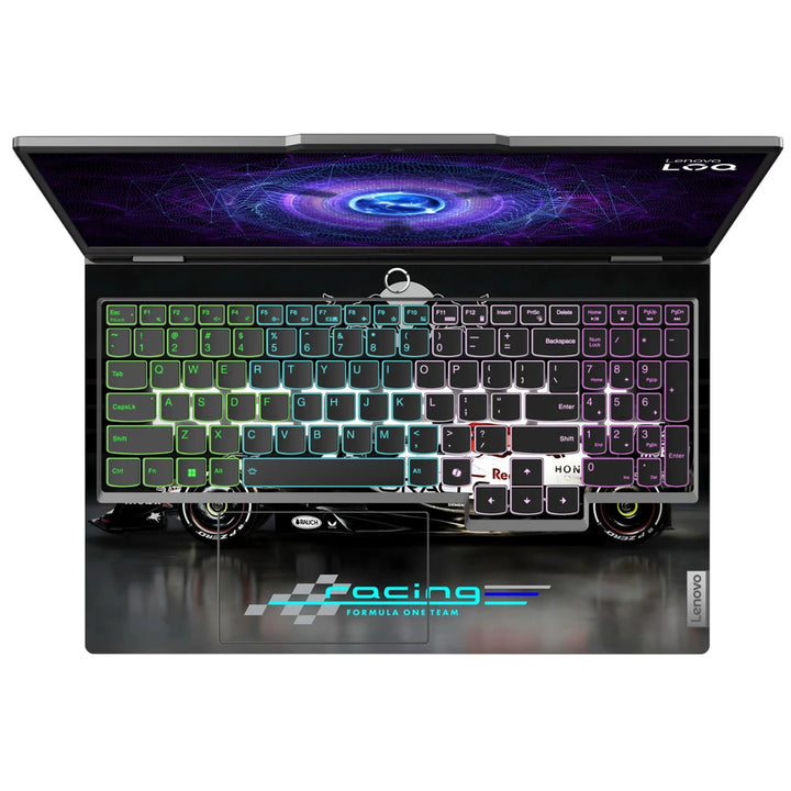 3M Material Textured Embossed Laptop Skin - F1 Red Bull Neon Style Car