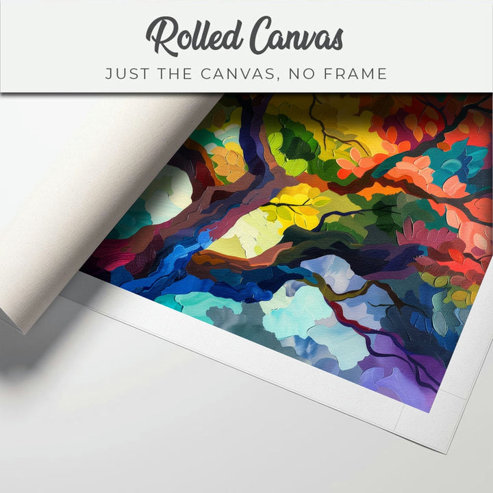 Canvas Painting - Colorful Expressionist Tree