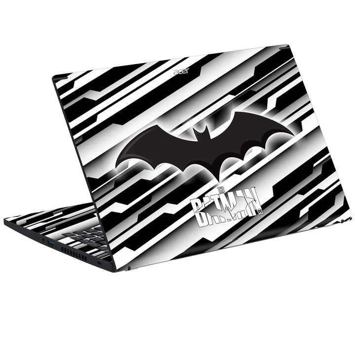 3M Material Textured Embossed Laptop Skin - Batman Logo Monochrome Abstract