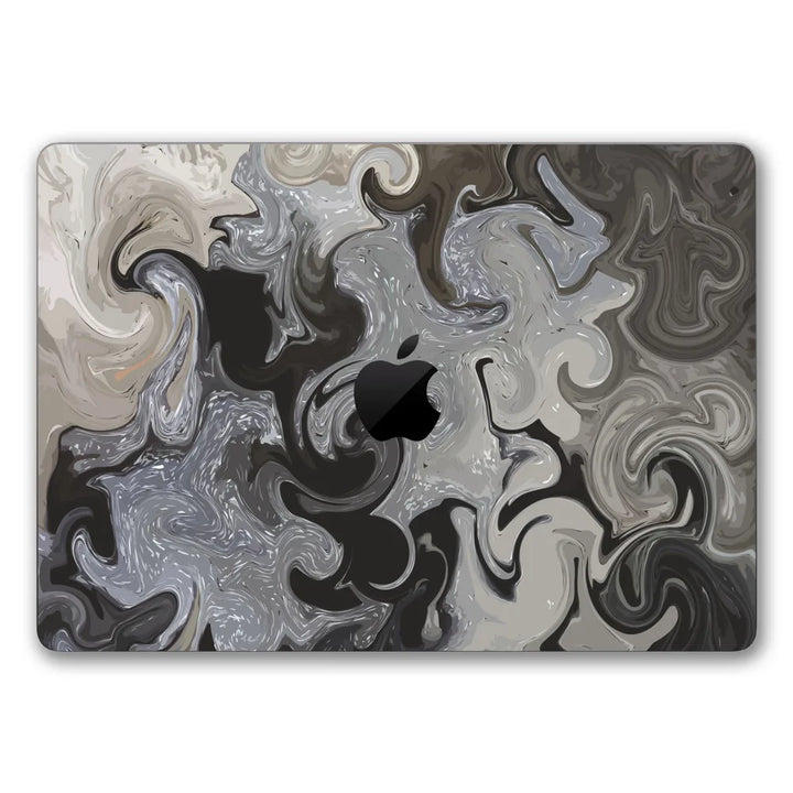 MacBook Laptop Skin - Abstract Monochrome Black White Marble