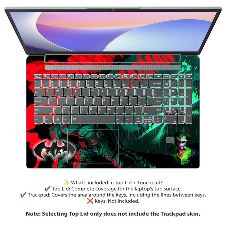 Shop Batman Red Green Laptop Skin for Lenovo | Buy Online Now – SkinsLegend