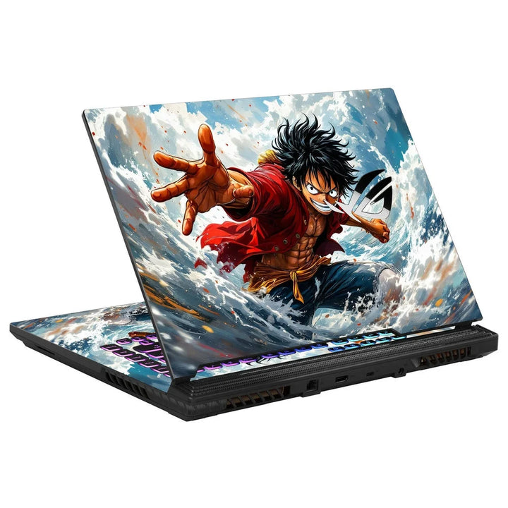 3D Embossed Laptop Skin - Luffy Straw Hat Water