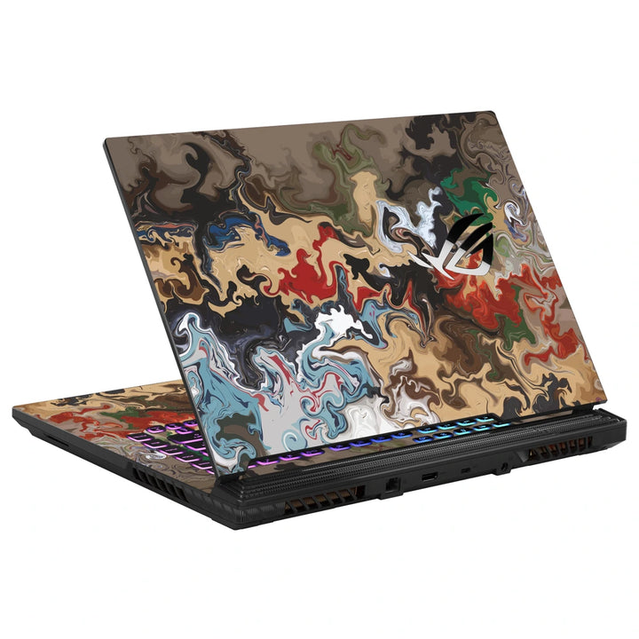 3M Material Textured Embossed Laptop Skin - Earth Tone Marbling Abstract