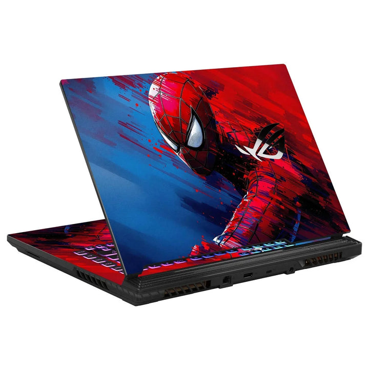 3D Embossed Laptop Skin - Red and Blue Spider