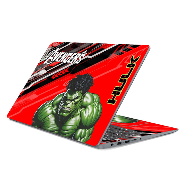 3M Material Textured Embossed Laptop Skin - Hulk Red Tech Grunge Art