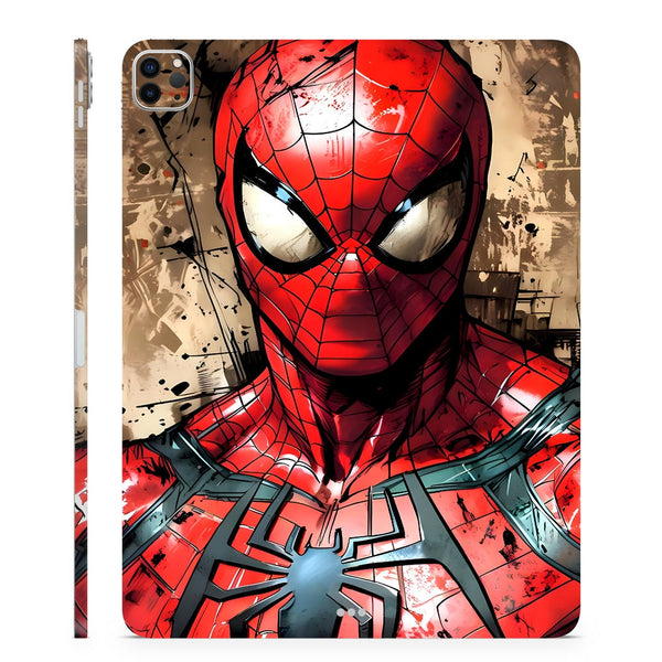 3D Embossed Tablet Skin Spider-Man Grunge Graffiti