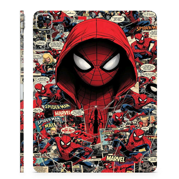 3D Embossed Tablet Skin Spider-Man Comic Hood Web Slinger