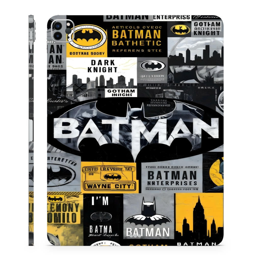 3D Embossed Tablet Skin - Batman Collage Wayne City – SkinsLegend