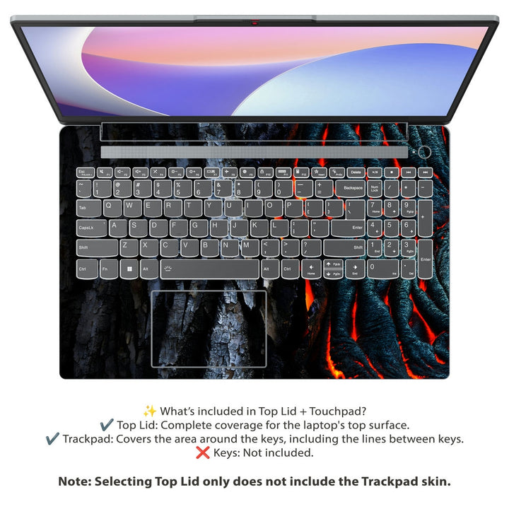 Shop Orange Lava in Tree Root Laptop Skin for Lenovo | Buy Online Now ...