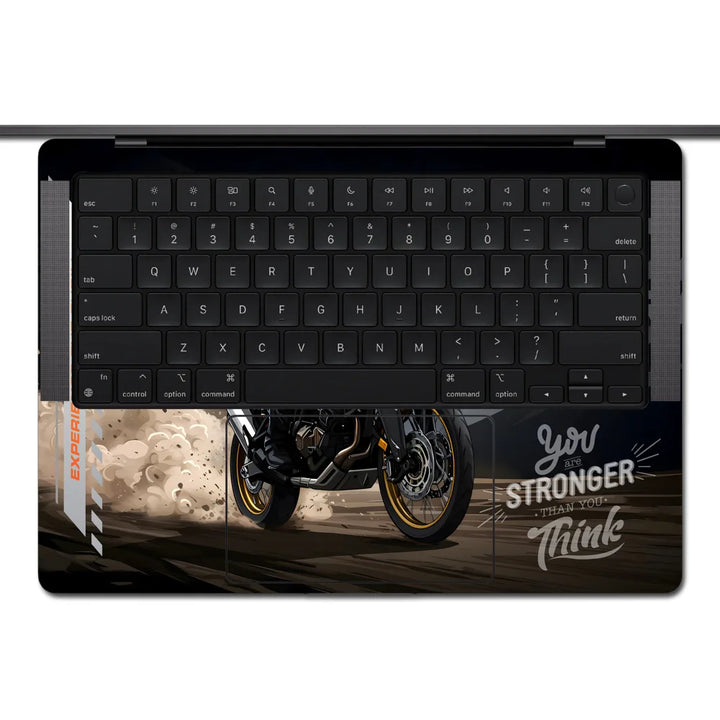 MacBook Laptop Skin - Shadow Rider Minimalist Motorcycle Art