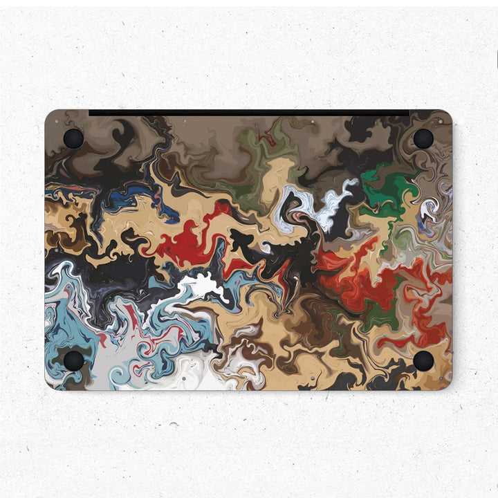 MacBook Laptop Skin - Earth Tone Marbling Abstract