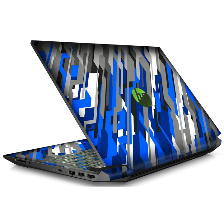 Abstract Blue Red Racing Grid Laptop Skin | 3D Embossed 3M Vinyl ...