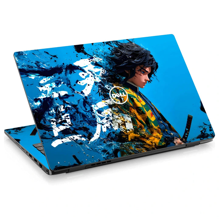 3M Material Textured Embossed Laptop Skin - Demon Slayer Ink Splash Dissolve