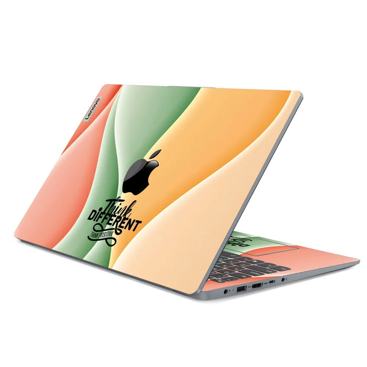 3M Material Textured Embossed Laptop Skin - Apple Wavy Think Different Mantra