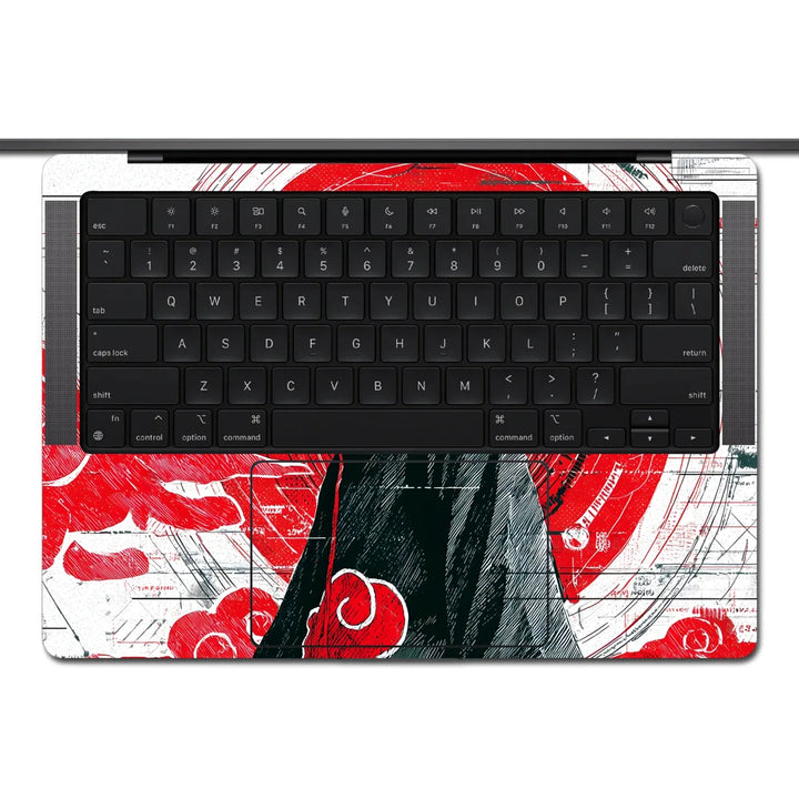 MacBook Laptop Skin - Itachi Uchiha Scarlet Grunge