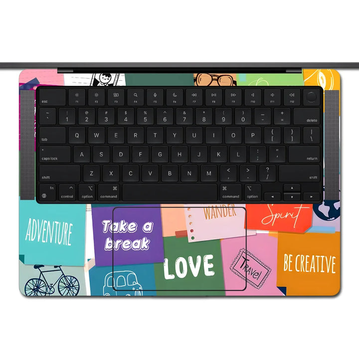 MacBook Laptop Skin - Abstract Pop Art Inspirational Collage