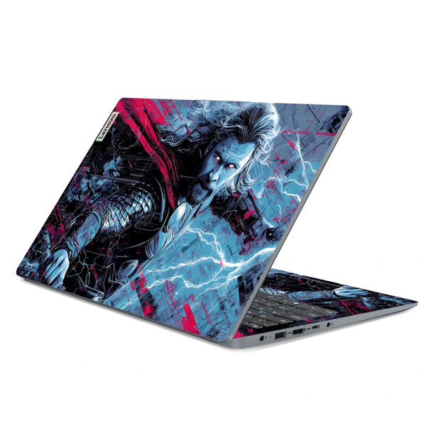 3M Material Textured Embossed Laptop Skin - Thor Mjolnir Lightning Strike Art