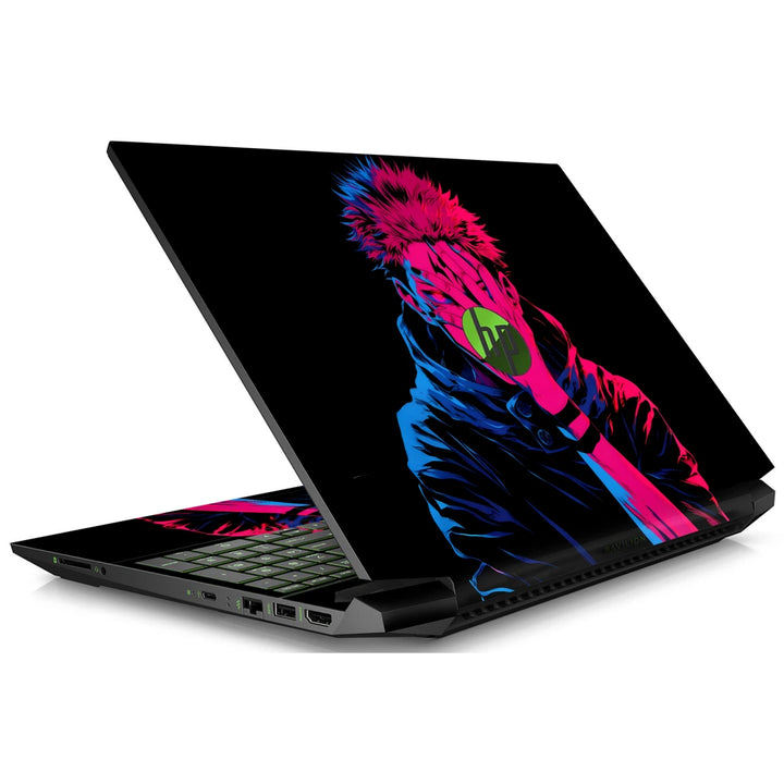 3M Material Textured Embossed Laptop Skin - Jujutsu Kaisen Neon Sukuna Shadow