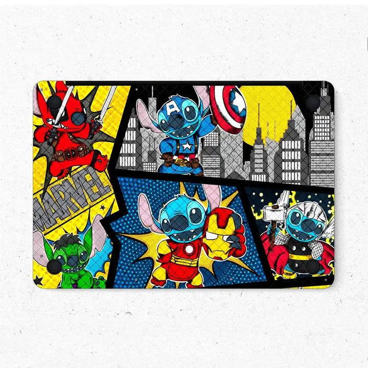Stitch Superheroes Laptop Skin for MacBook | Buy Online Now – SkinsLegend