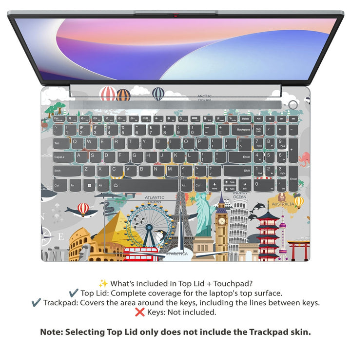 Lenovo Laptop Skin - Travel Around the World