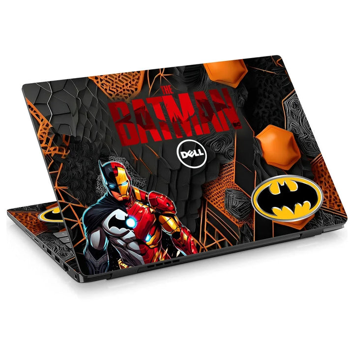3D Embossed Laptop Skin - The Batman vs Iron Man