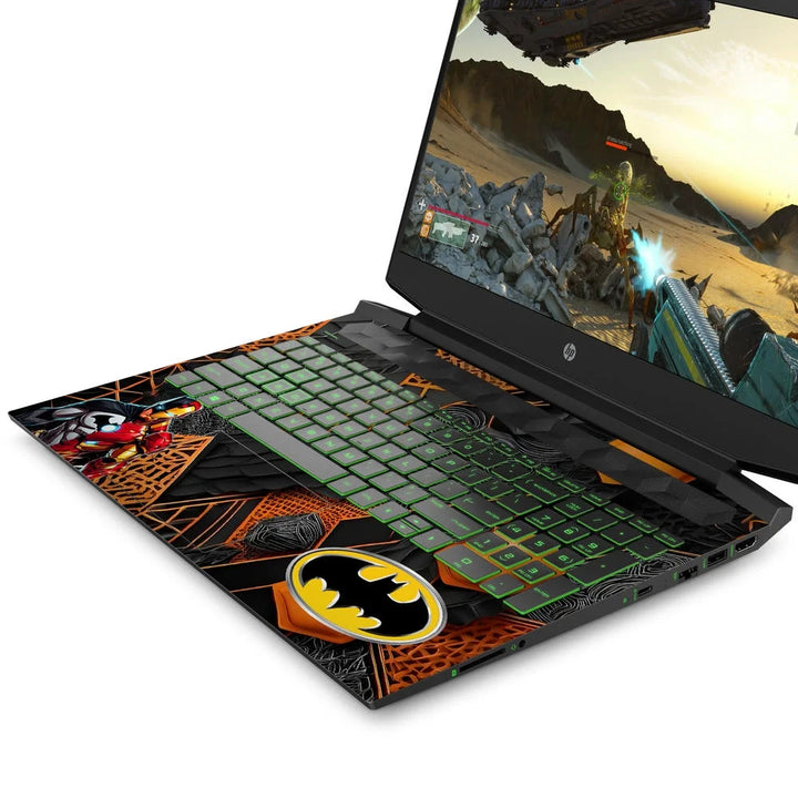 3D Embossed Laptop Skin - The Batman vs Iron Man