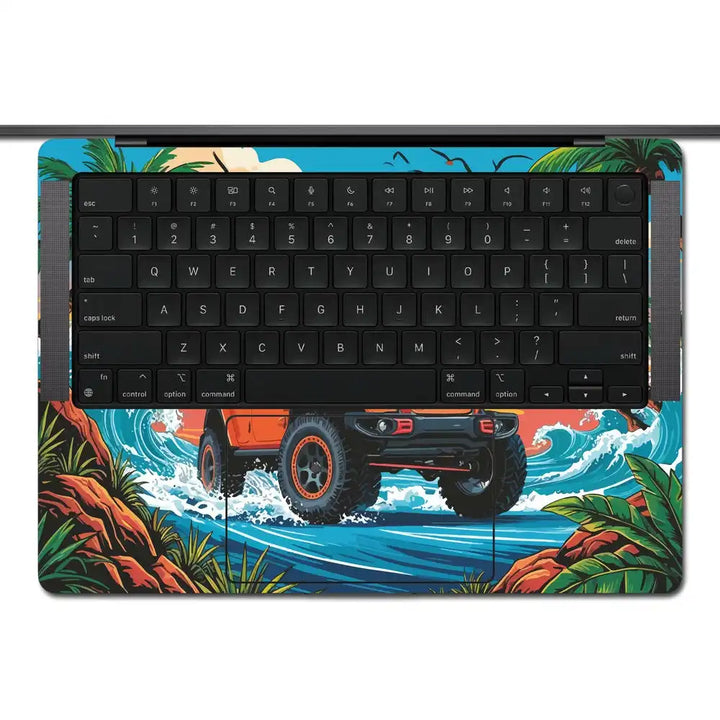 MacBook Laptop Skin - Tropical Jeep Safari