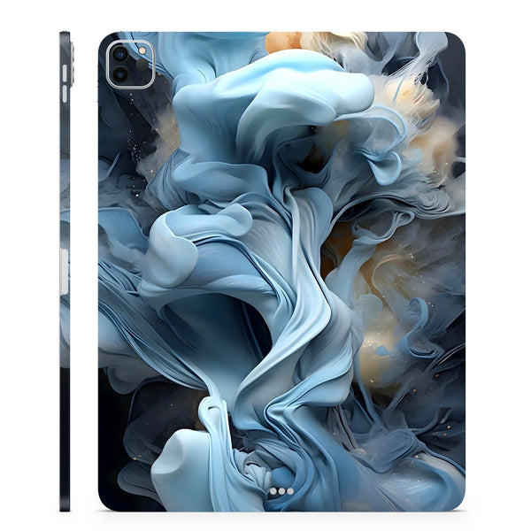 3D Embossed Tablet Skin Abstract Cerulean Cloud Flow