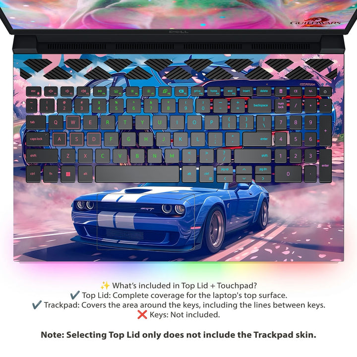 Dell Laptop Skin - Dodge Challenger Blue Muscle