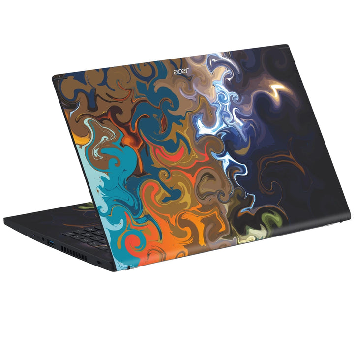 3M Material Textured Embossed Laptop Skin - Abstract Vibrant Pink Energy Swirl
