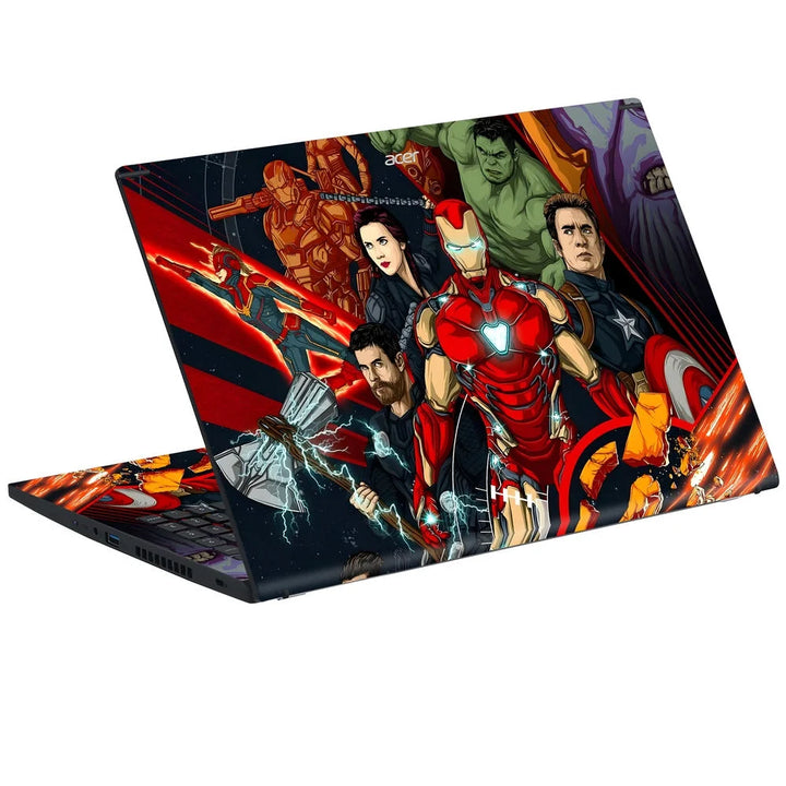 3D Embossed Laptop Skin - Iron Man & Avengers Art