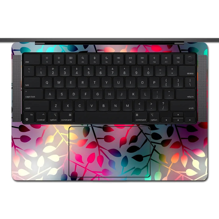 MacBook Laptop Skin - Abstract Holographic Geometric Leaves