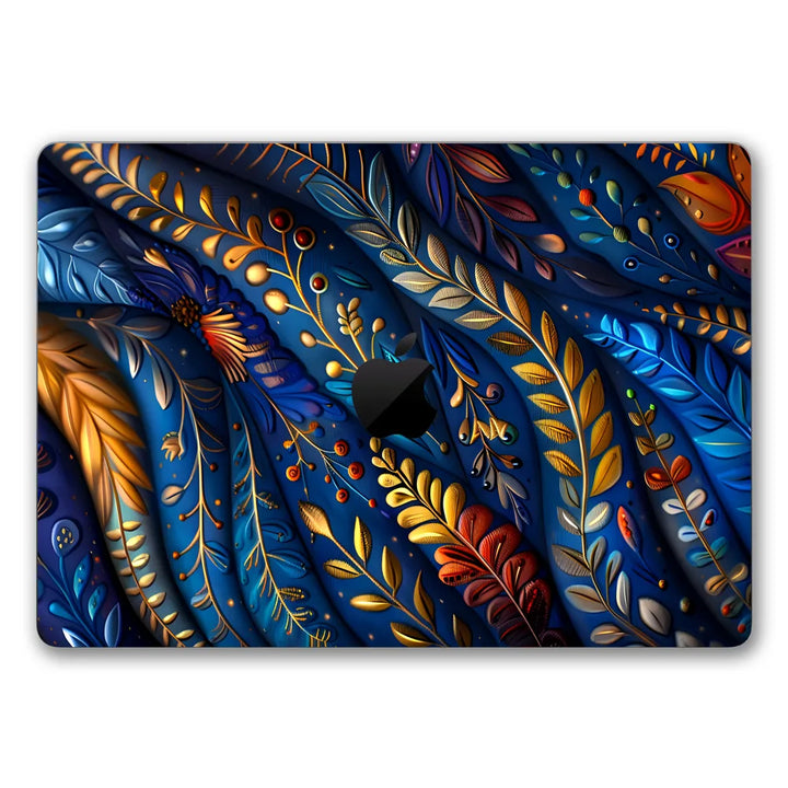 MacBook Laptop Skin - Abstract Gold Feather Pattern