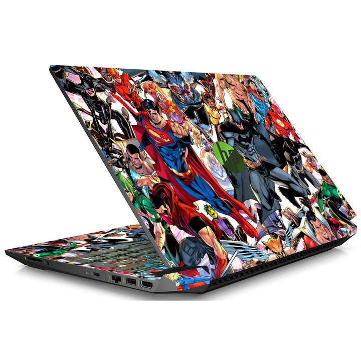Shop DC Comics Heroes Collage Action Laptop Skin for HP | Buy Online ...