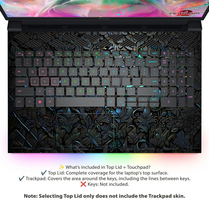 Dell Laptop Skin - Gothic Green