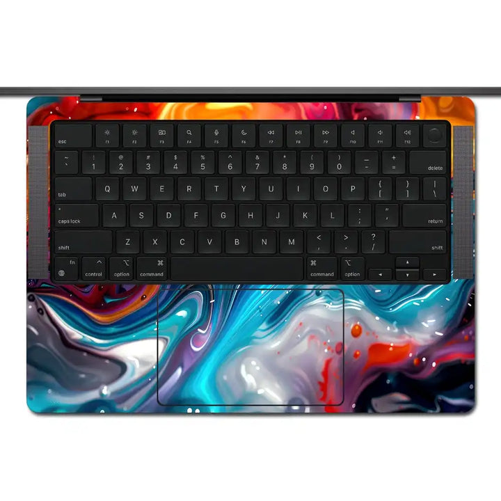 MacBook Laptop Skin - Vibrant Swirls Abstract Colors Motion