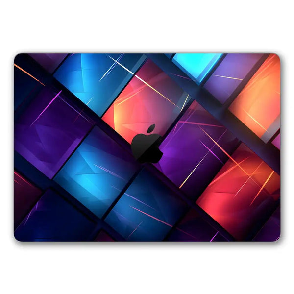MacBook Laptop Skin - Vivid Cube Gradient Mosaic