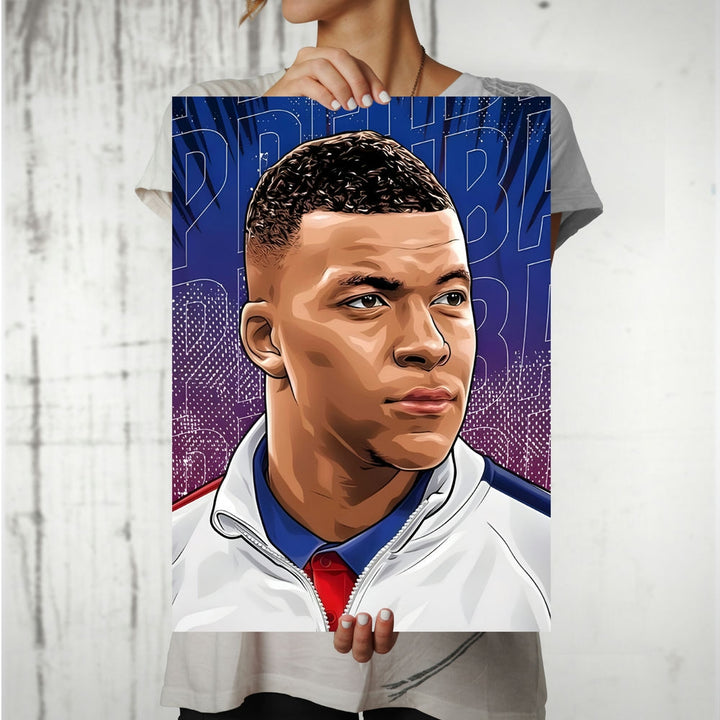 Metal Poster - Footballer Kylian Mbappe KM03