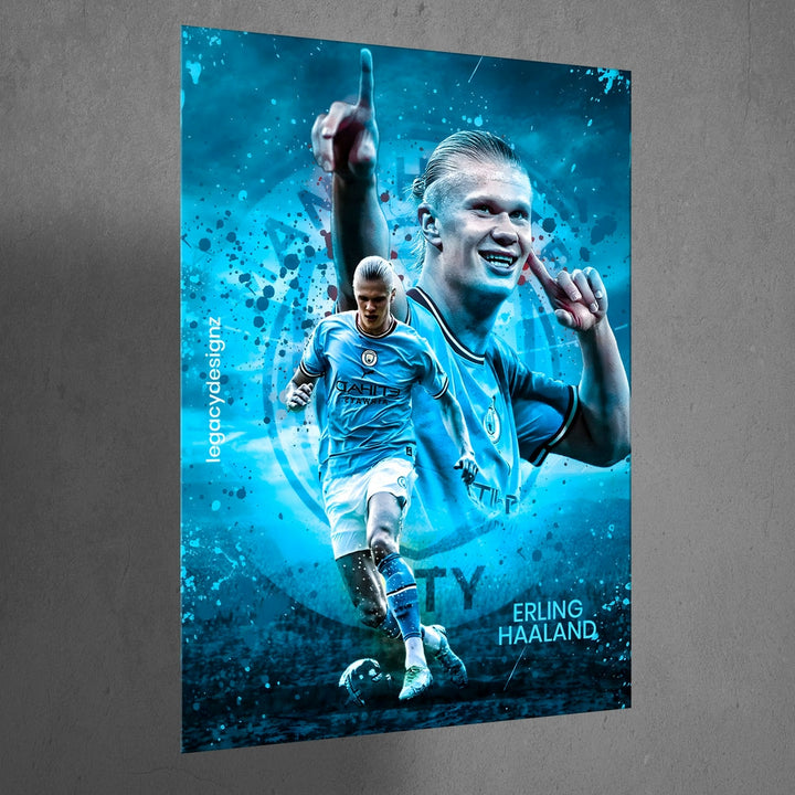Metal Poster - Footballer Erling Haaland EH04