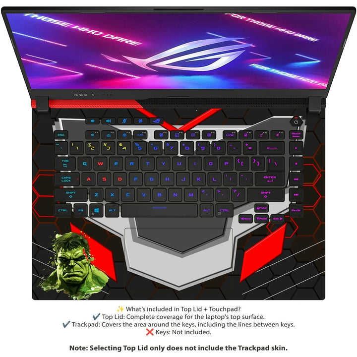 Asus Laptop Skin - Hulk Green Smash Armor