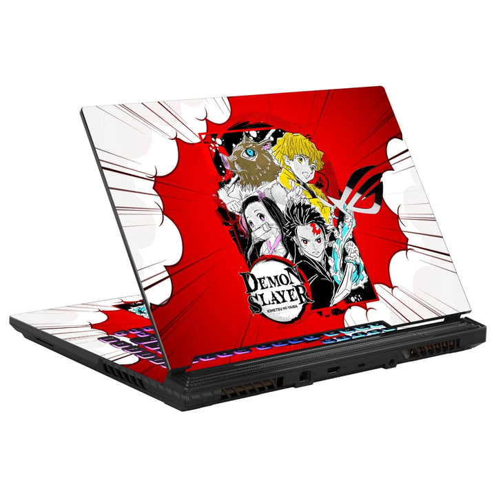 3M Material Textured Embossed Laptop Skin - Demon Slayer Main Group Water Art