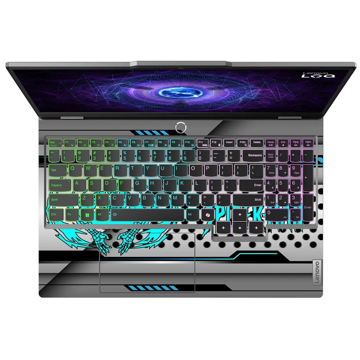 3M Material Textured Embossed Laptop Skin - Spider-Man Cyan Tech Panel