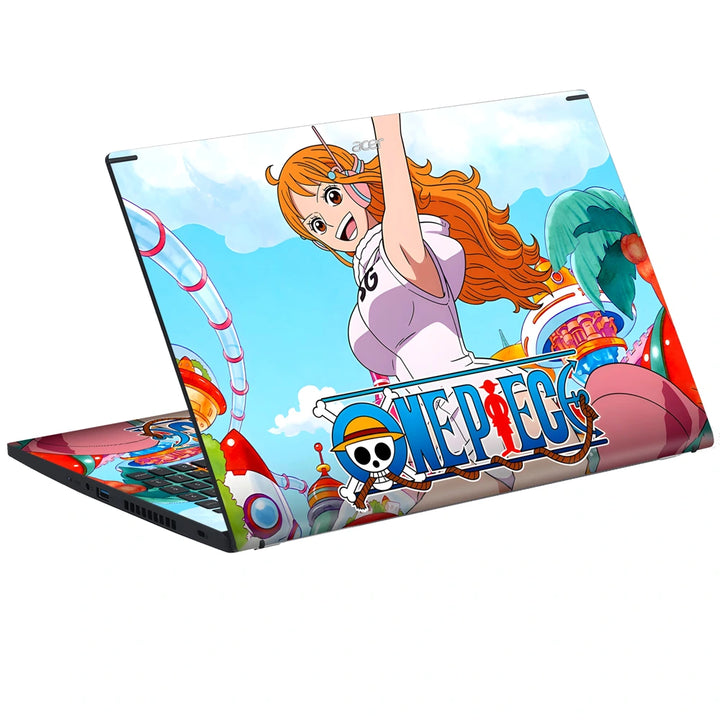 3M Material Textured Embossed Laptop Skin - One Piece Nami Beach Pop Art