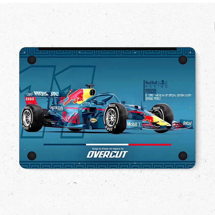 MacBook Laptop Skin - F1 Red Bull Neon Style Race Car